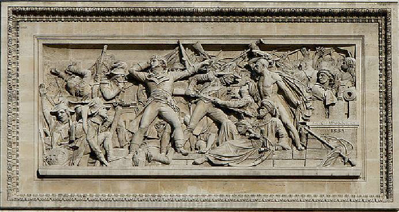 Prise d'Alexandrie - bas relief de l'arc de triomphe à Paris